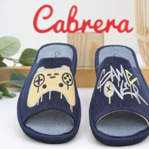 Zapatilla casa Cabrera con piso ultraligth «Game Over»,ref2951