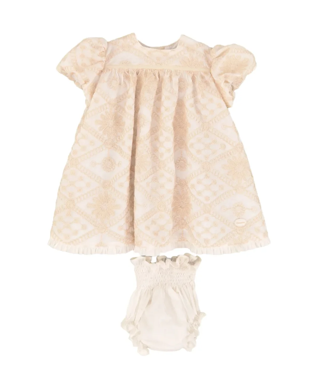 Vestido de bebé crudo Cocote & Charanga - Imagen 6