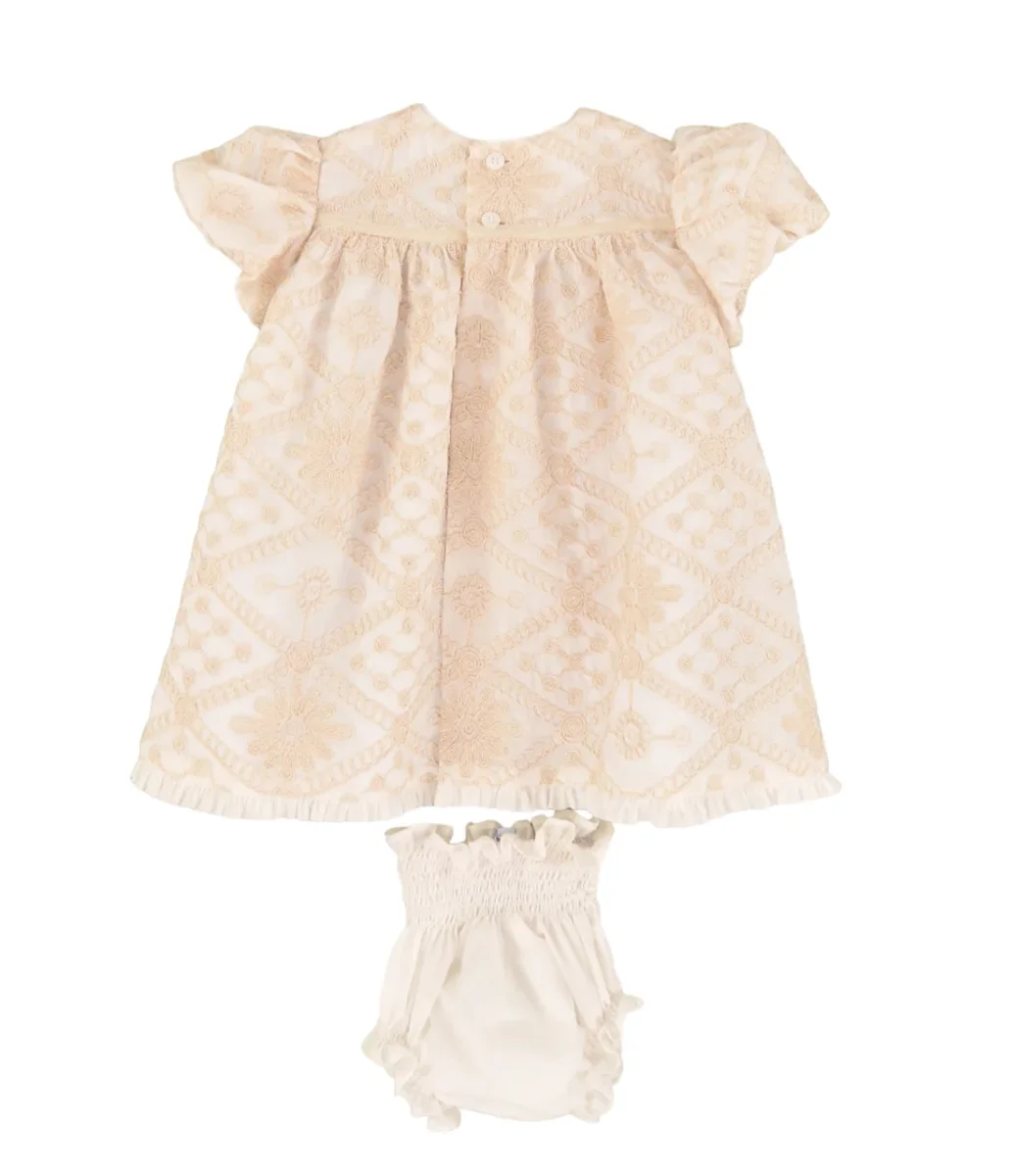 Vestido de bebé crudo Cocote & Charanga - Imagen 3
