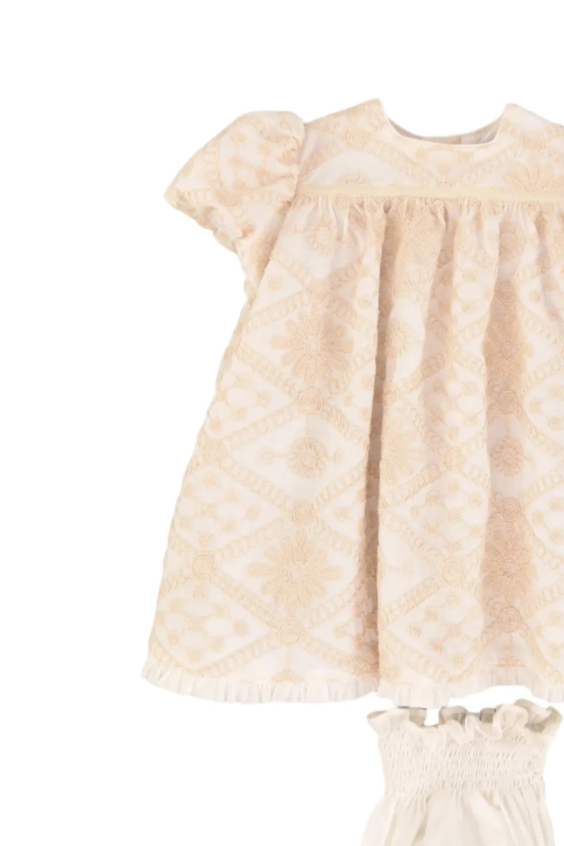 Vestido de bebé crudo Cocote & Charanga - Imagen 5