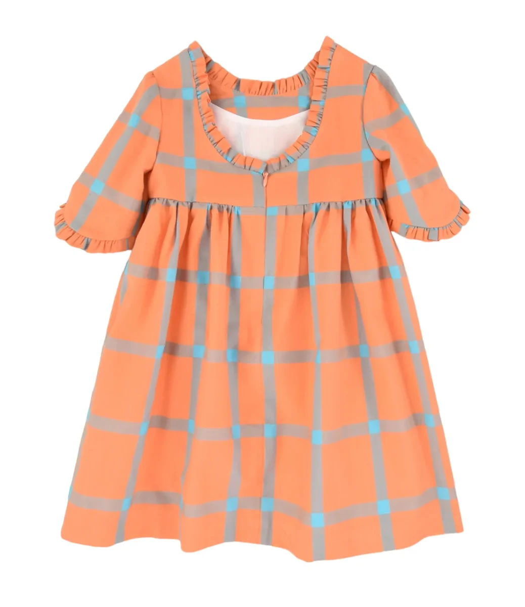 Vestido de niña cuadros naranja Cocote & Charanga - Imagen 7