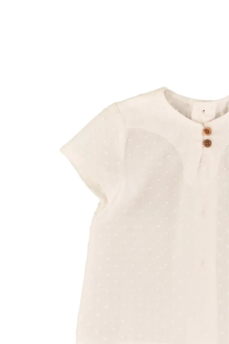 Blusa de bebé crudo Cocote & Charanga - Imagen 3