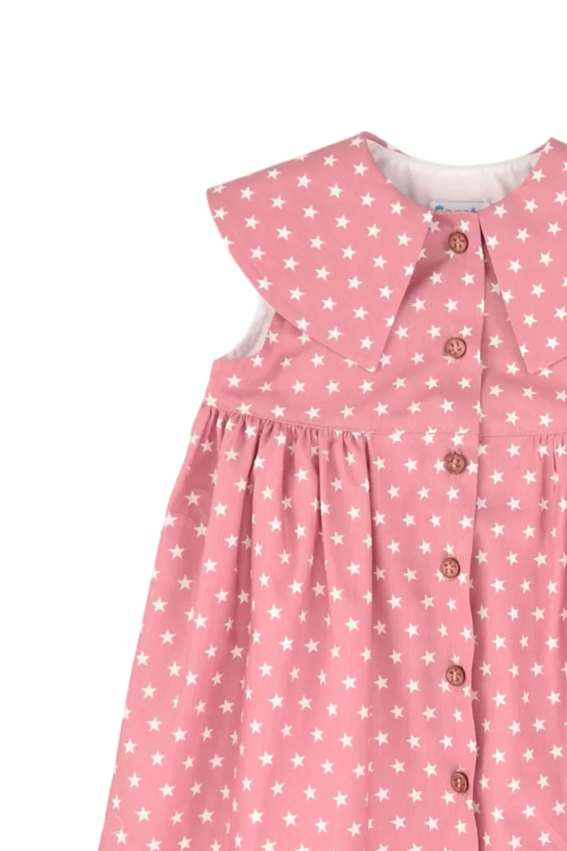 Vestido de niña rosa lunares Cocote & Charanga - Imagen 7