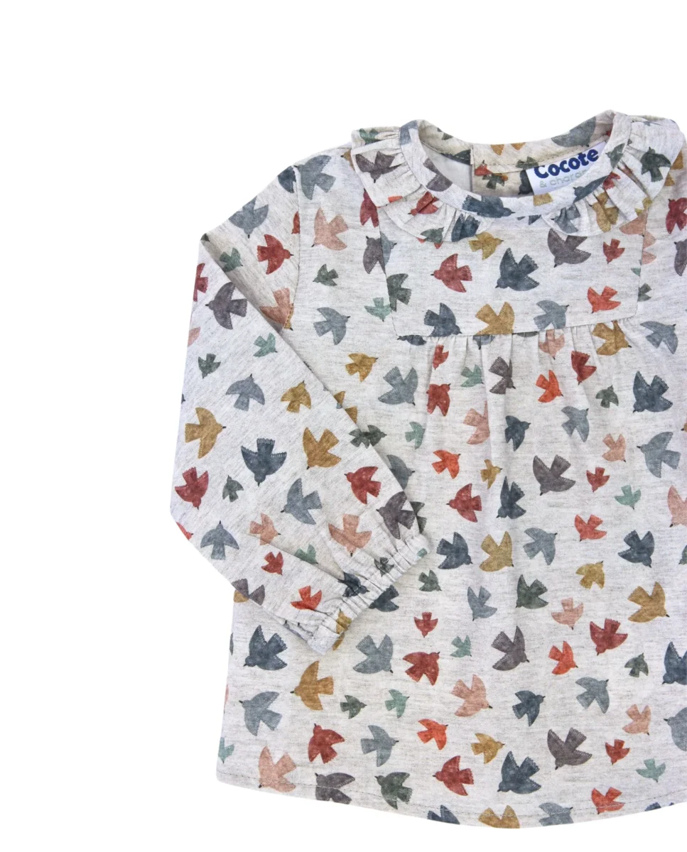 Blusa de bebé pajaritos Cocote & Charanga - Imagen 4