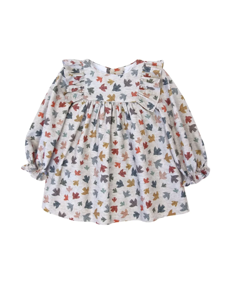 Vestido de bebé pajaritos Cocote & Charanga - Imagen 3