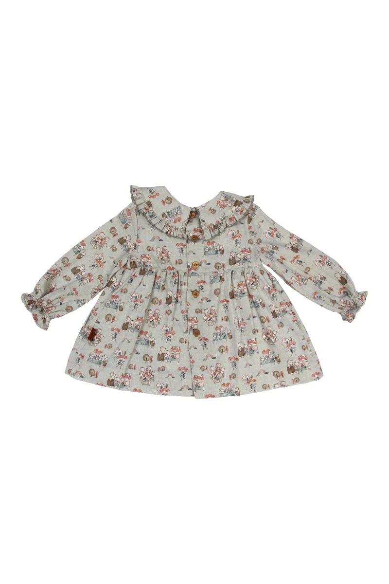 Vestido de bebé estampado otoño Cocote & Charanga - Imagen 4