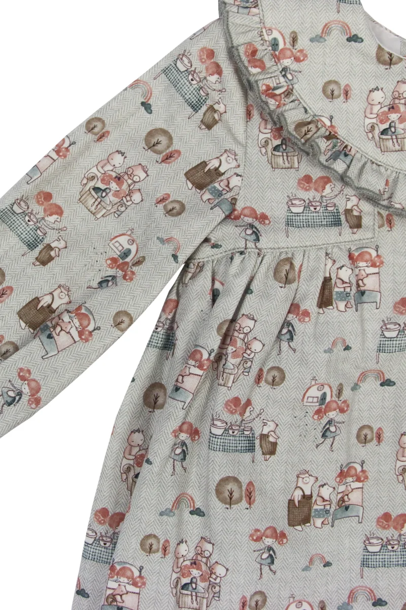 Vestido de bebé estampado otoño Cocote & Charanga - Imagen 3
