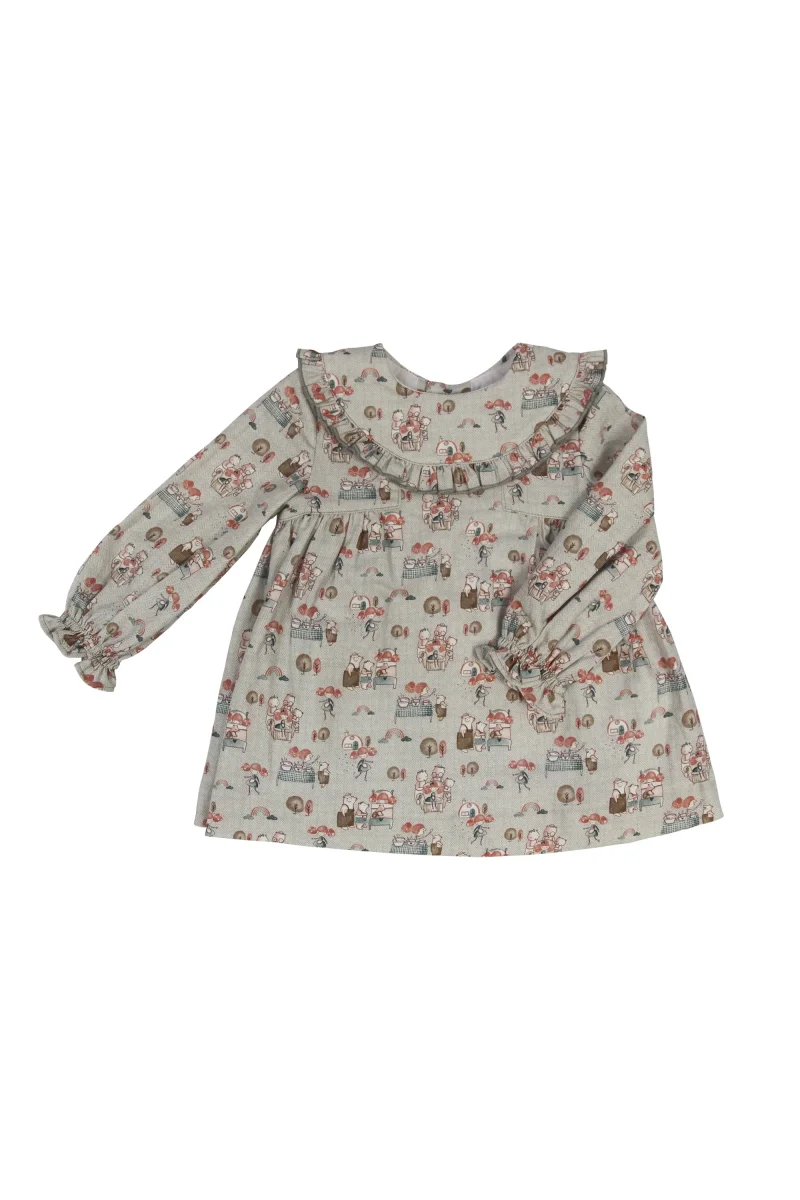 Vestido de bebé estampado otoño Cocote & Charanga - Imagen 5