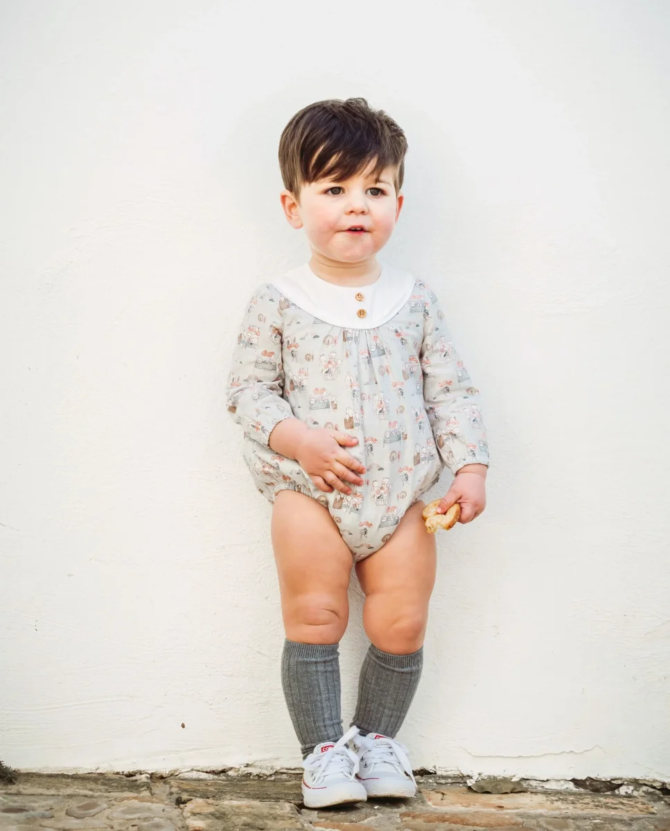 Pelele de bebé estampado otoño Cocote & Charanga