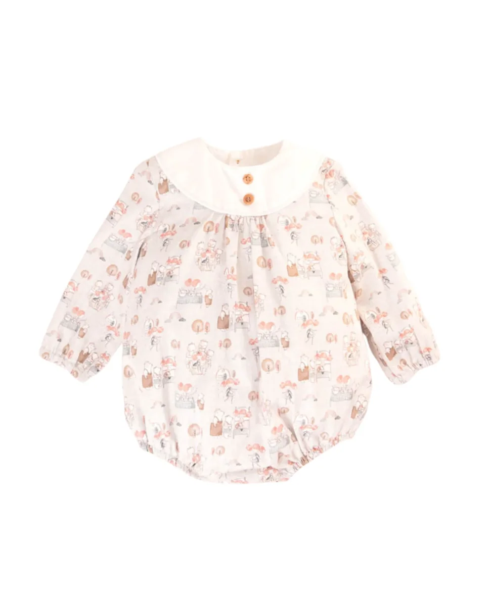 Pelele de bebé estampado otoño Cocote & Charanga - Imagen 3