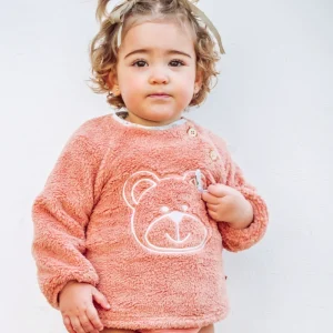 Sudadera de bebé oso rosa Cocote & Charanga