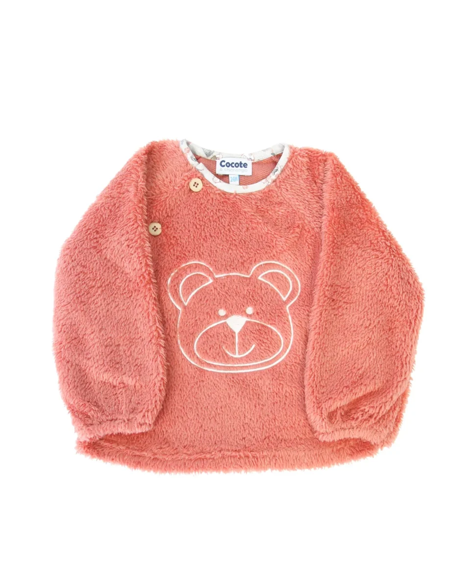 Sudadera de bebé oso rosa Cocote & Charanga - Imagen 3