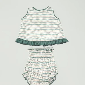 Vestido y braguita verde bebé niña | Cocote by Charanga