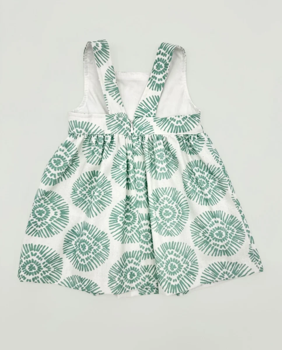 Vestido boho verde niña - Imagen 3
