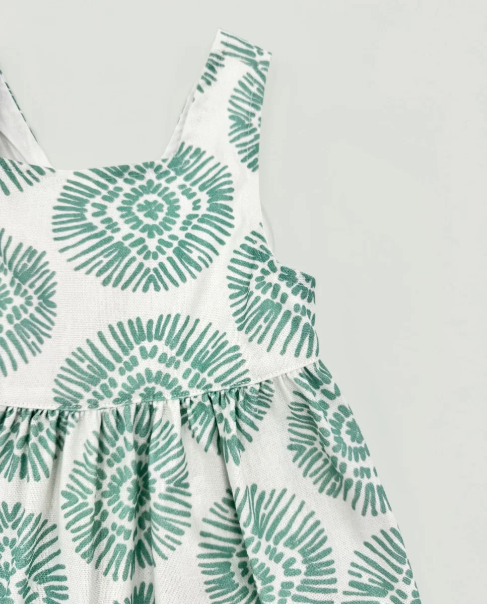 Vestido boho verde niña - Imagen 4