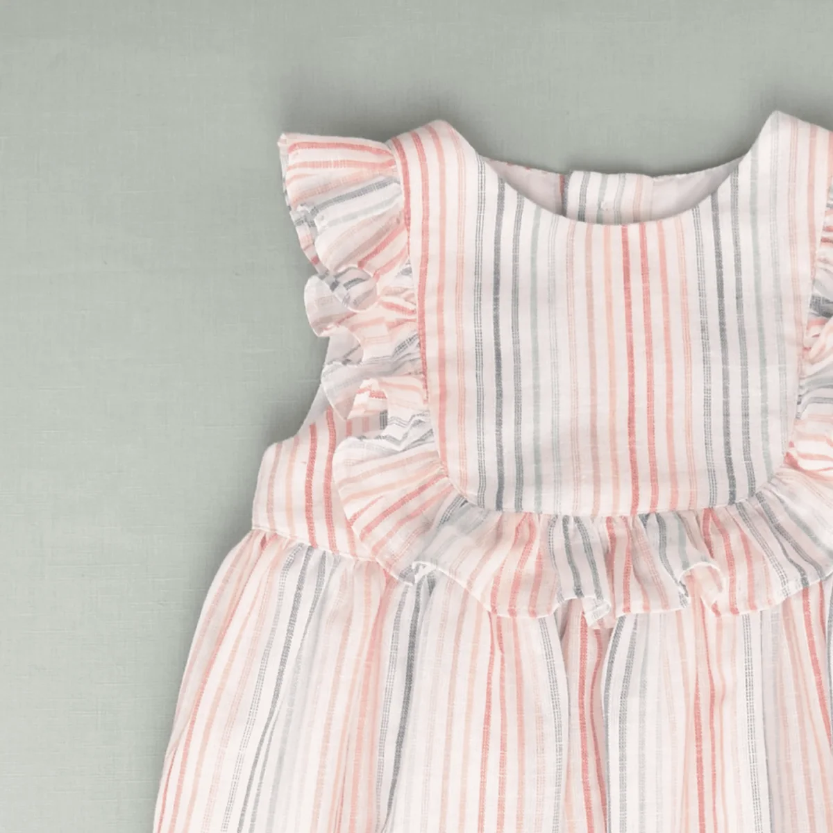 Vestido de rayas multicolor niña - Imagen 5