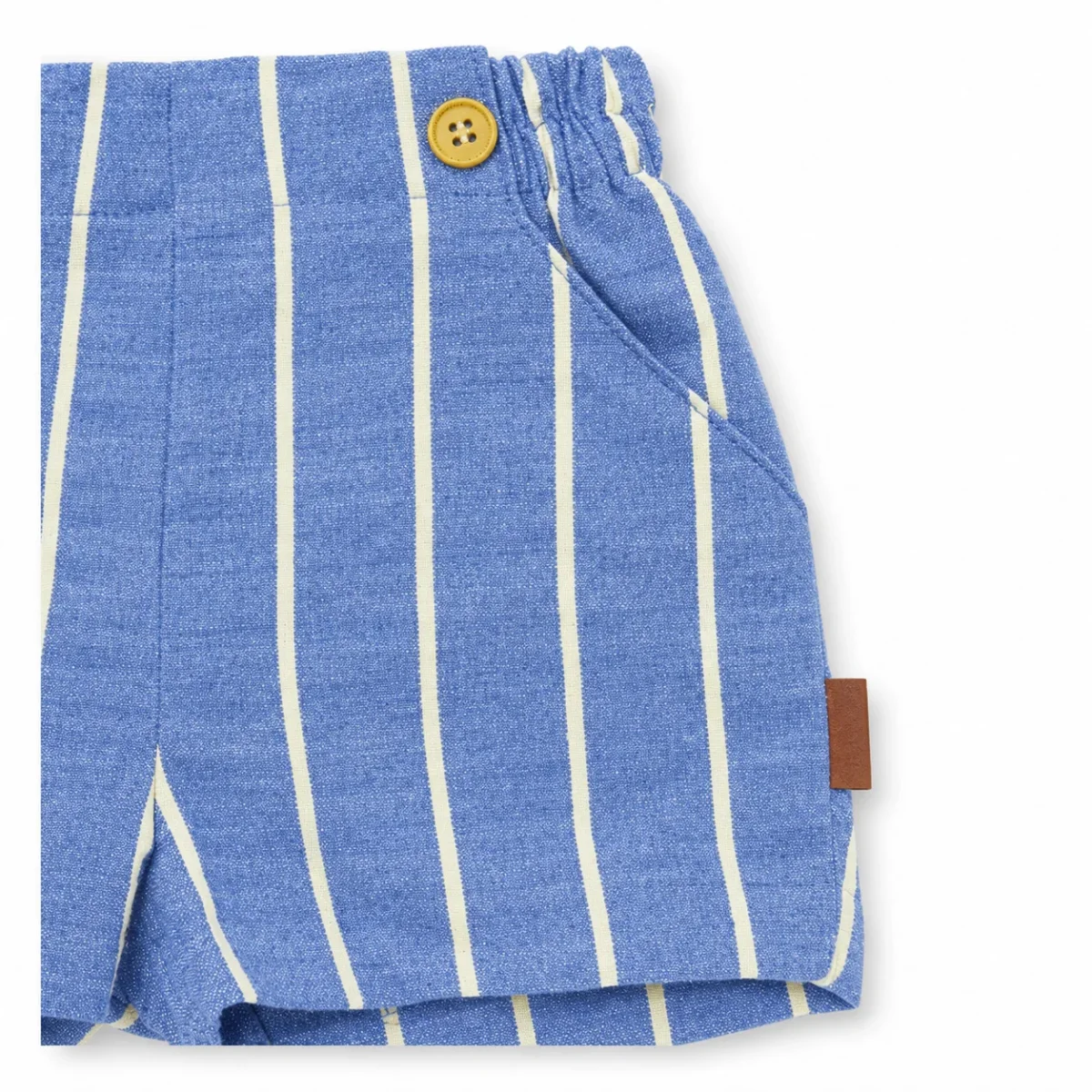 Bermudas rayas amarillo y azul niño - Imagen 3