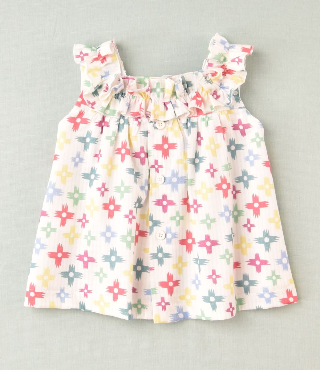 Vestido cruces multicolor bebé niña - Imagen 3