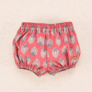 Braguita bebé estampada burdeos con volante elástico