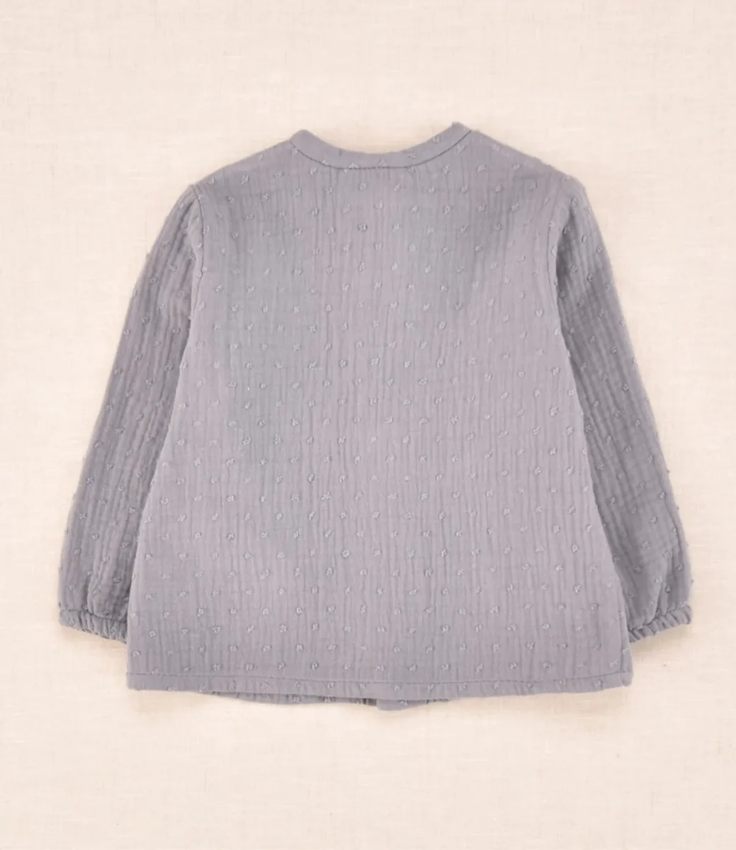 Blusa de bebé gris con botones de madera | Cocote x Charanga - Imagen 2