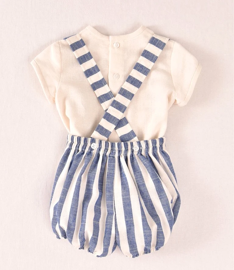Conjunto bebé con ranita rayas azul | Cocote by Charanga - Imagen 4