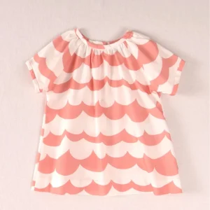 Vestido bebé niña ondas salmón | Cocote by Charanga