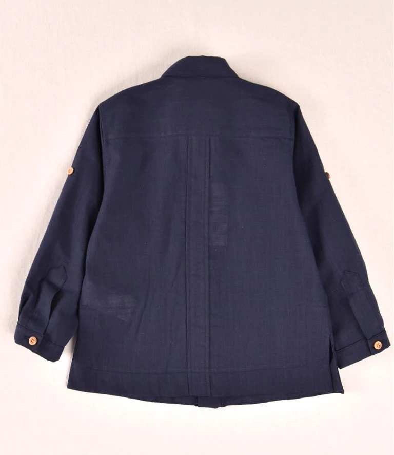 Camisa niño marino con bolsillos | Cocote by Charanga - Imagen 5