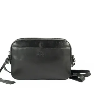Bolso ANTONI · Bandolera mediana · Piel Bovino · Color Negro y Marrón