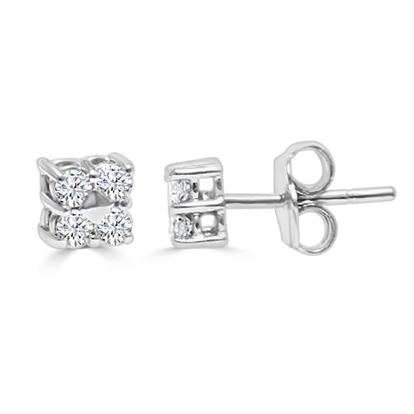 Pendientes 4 Diamantes 0.40cts - Imagen 2