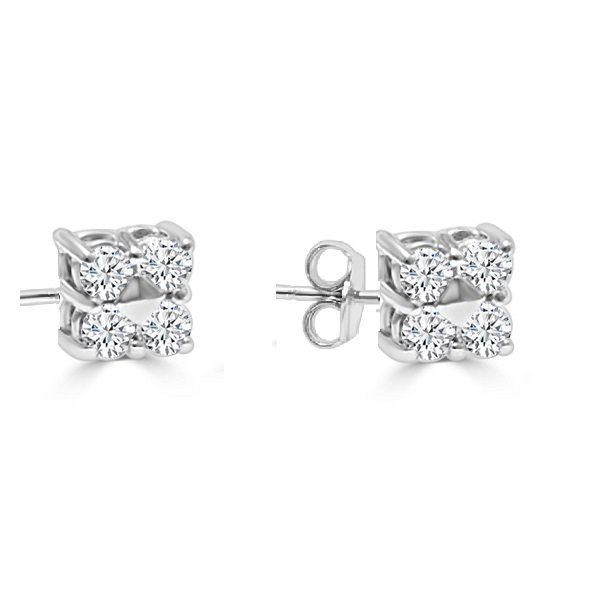 Pendientes 4 Diamantes 0.40cts - Imagen 3