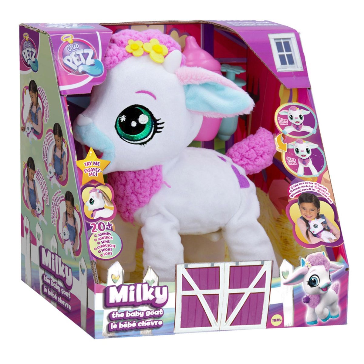 IMC TOYS – Peluche interactivo para ninos Milky la cabrita bebe IMC Toys 81321 original - Imagen 3
