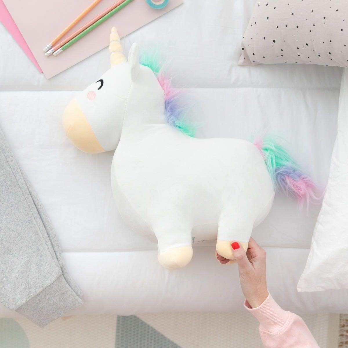 MR. WONDERFUL – Peluche unicornio Mr Wonderful cojin decorativo multicolor suave regalo niña mujer - Imagen 4