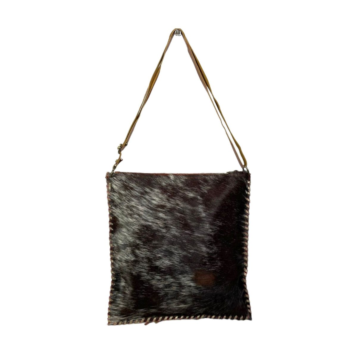 Bolso artesanal y exclusivo de Piel con flecos y tira bandolera - Imagen 4