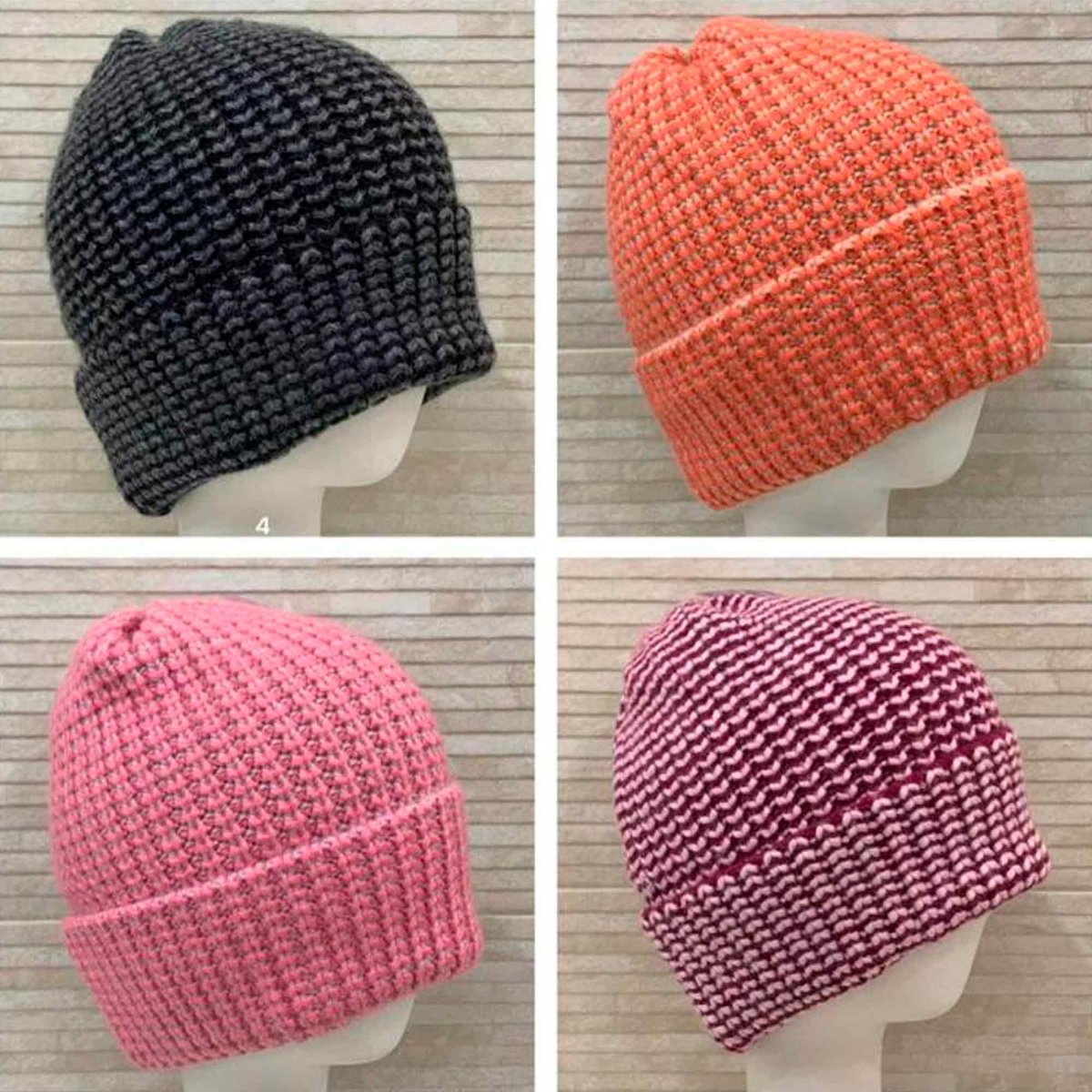 Gorro de lana para Mujer de estilo clásico y colores lisos - Imagen 5
