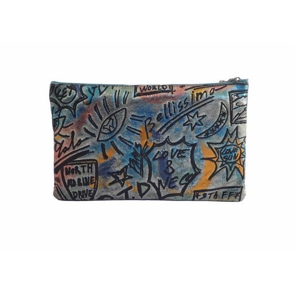 Neceser en piel metalizado para bolso - Imagen 4