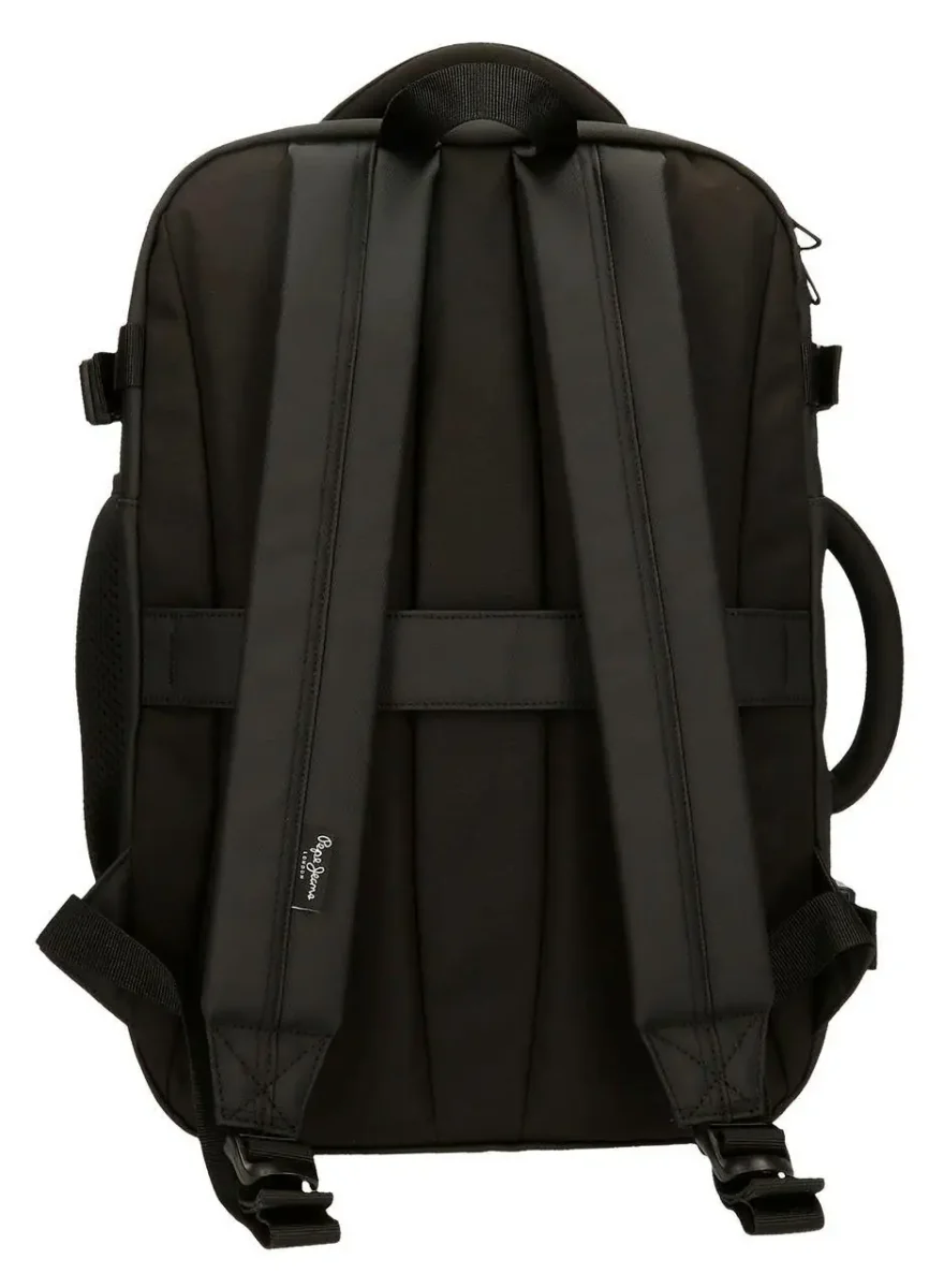 Mochila PEPE JEANS · Mochila de viaje · Porta Ordenador · Dos compartimentos · Coleccion Bromley · Color Negro - Imagen 4