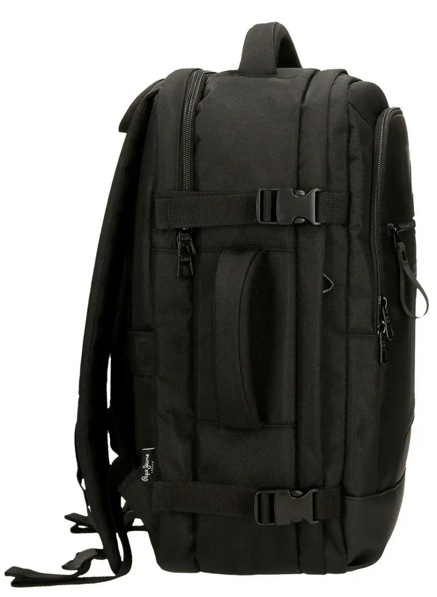 Mochila PEPE JEANS · Mochila de viaje · Porta Ordenador · Dos compartimentos · Coleccion Bromley · Color Negro - Imagen 3