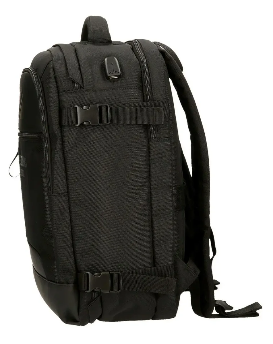 Mochila PEPE JEANS · Mochila de viaje · Porta Ordenador · Dos compartimentos · Coleccion Bromley · Color Negro - Imagen 5