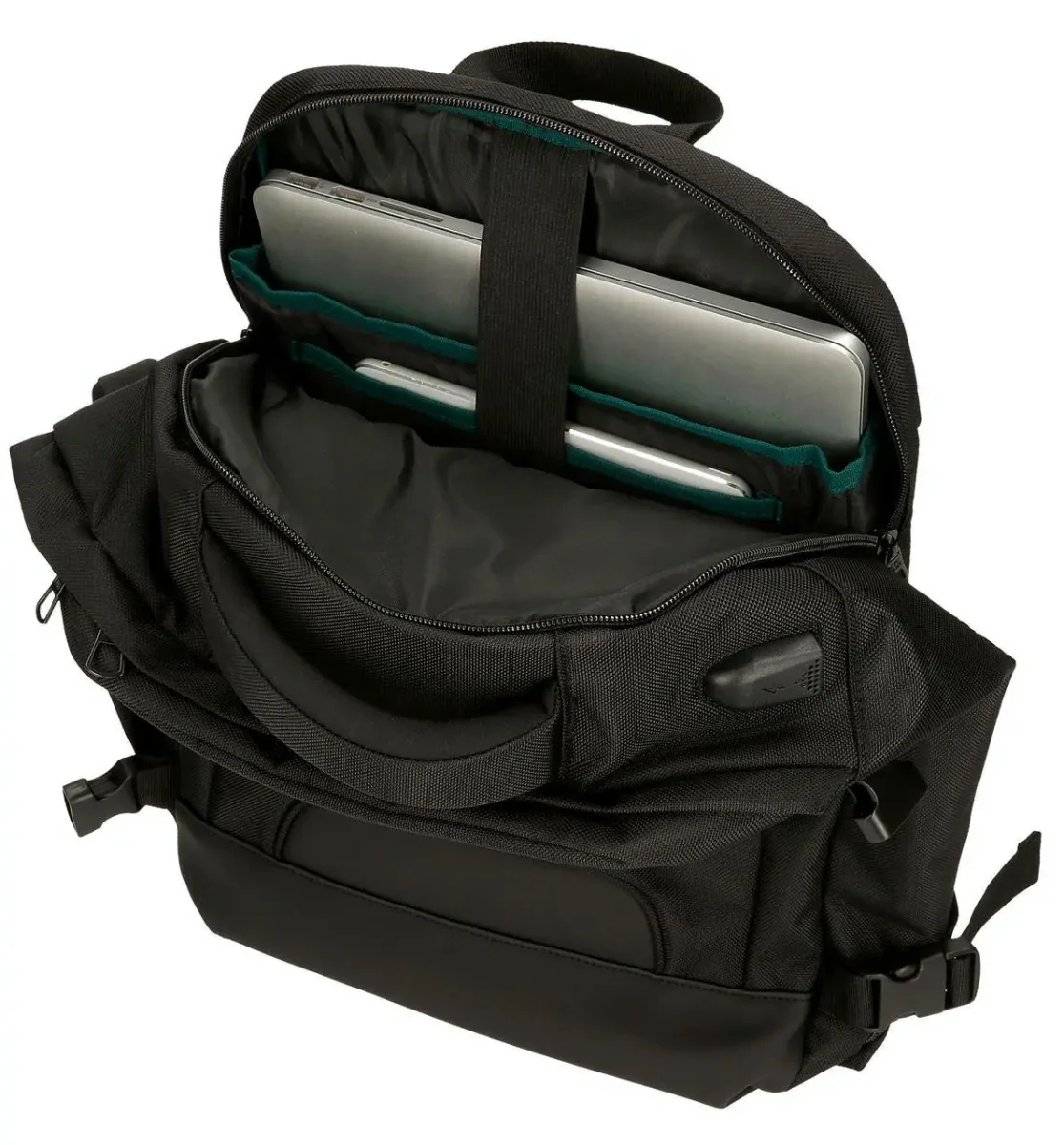 Mochila PEPE JEANS · Mochila de viaje · Porta Ordenador · Dos compartimentos · Coleccion Bromley · Color Negro - Imagen 7