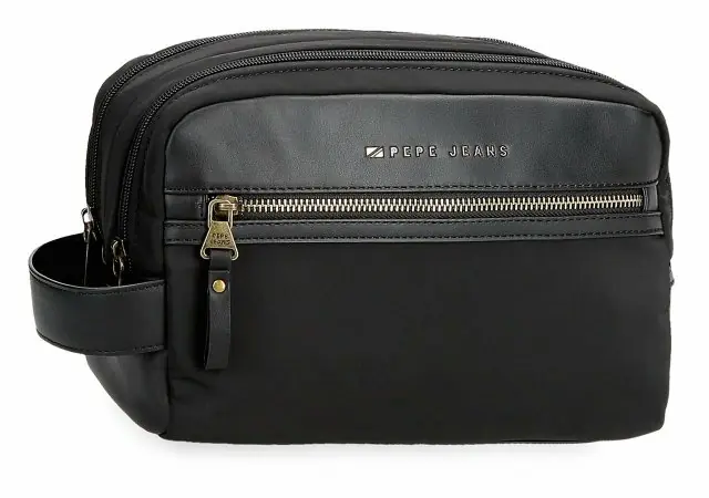 Neceser Pepe Jeans · Tamaño Grande · Doble compartimento · Color Negro - Imagen 2