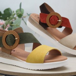 Sandalia Nacional toda en piel y planta de gel,¡Top Ventas! ,ref4220