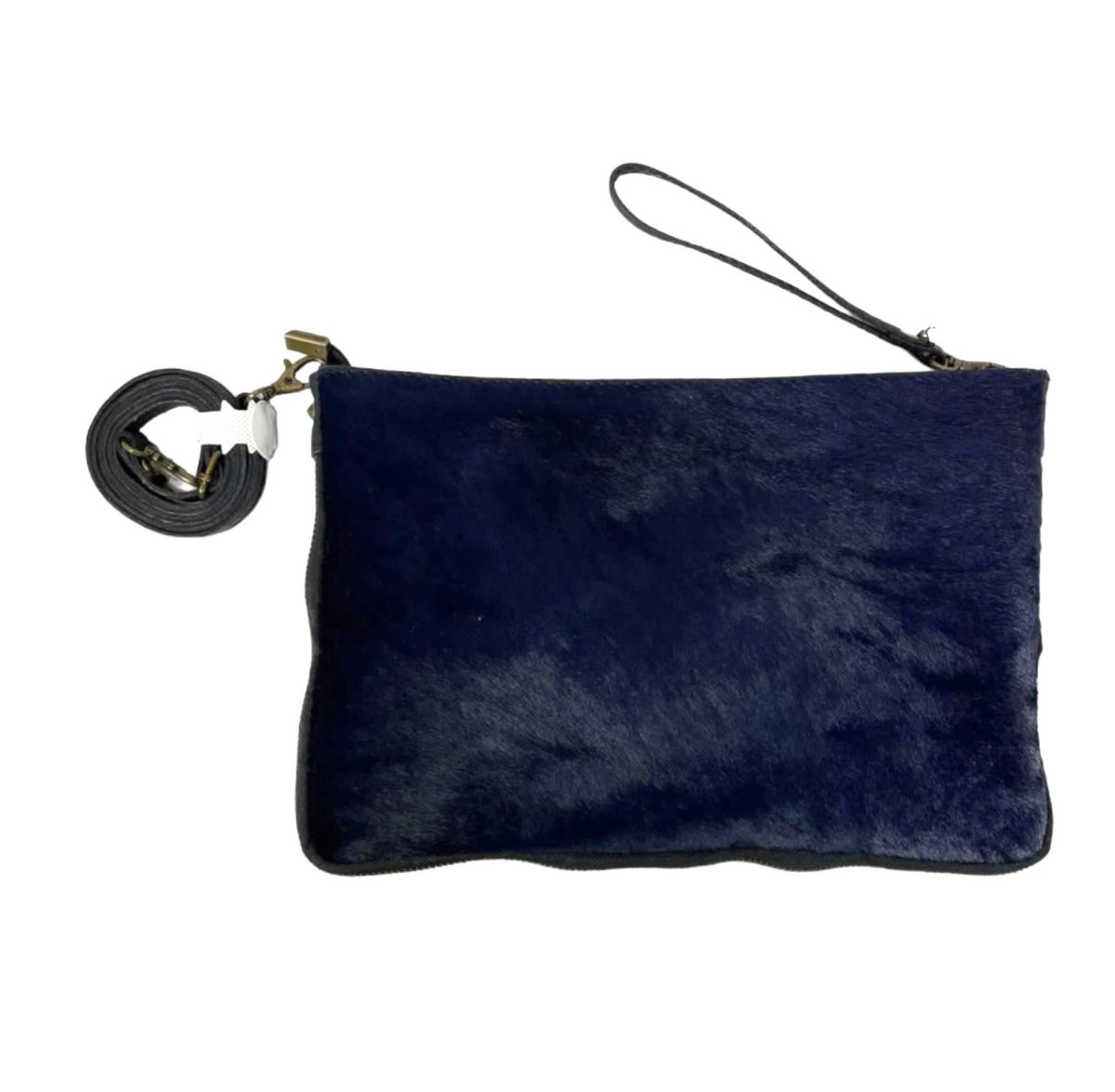 Práctico Bolso Bandolera Artesanal de Piel Italiana y Pelito Mujer - Imagen 5