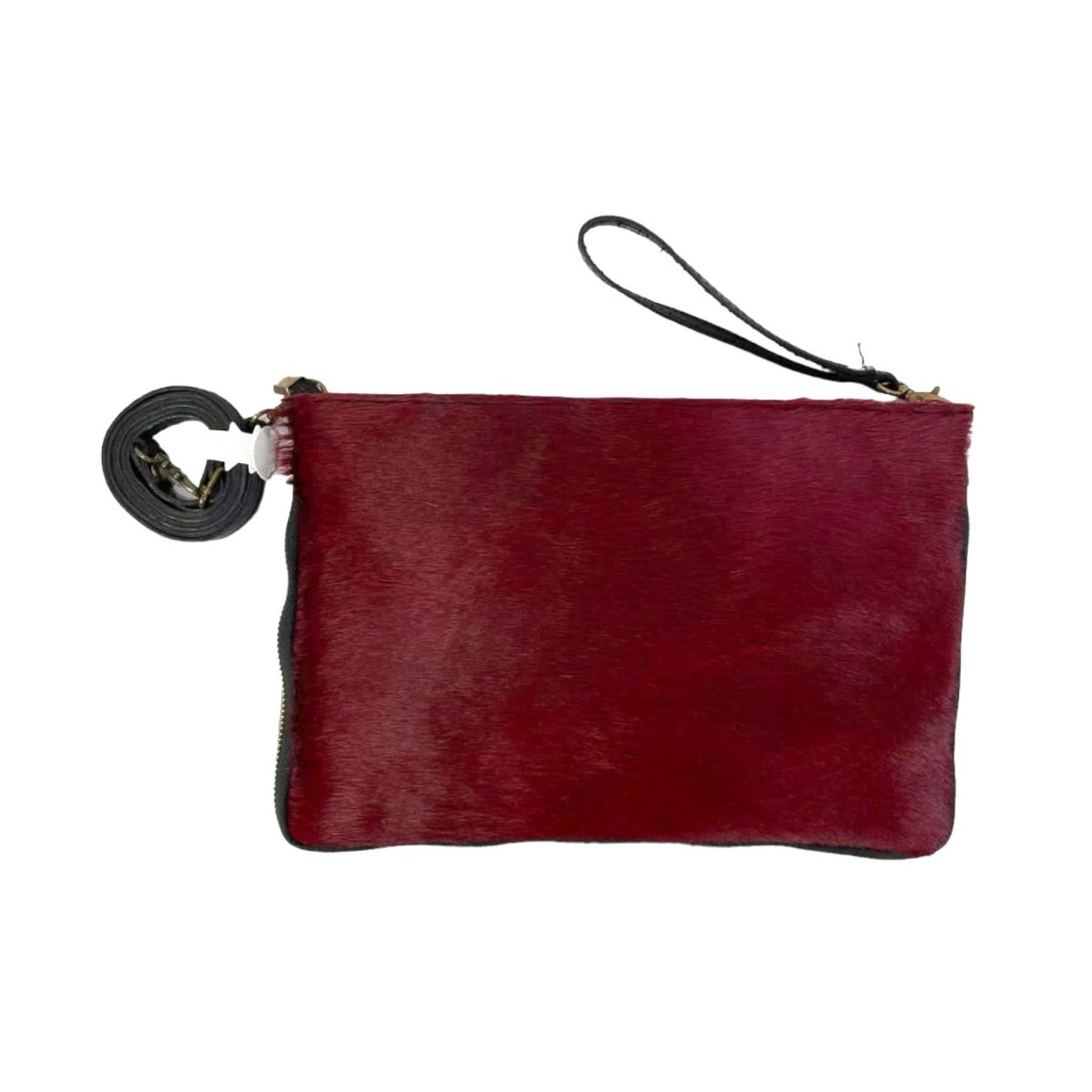 Práctico Bolso Bandolera Artesanal de Piel Italiana y Pelito Mujer - Imagen 3