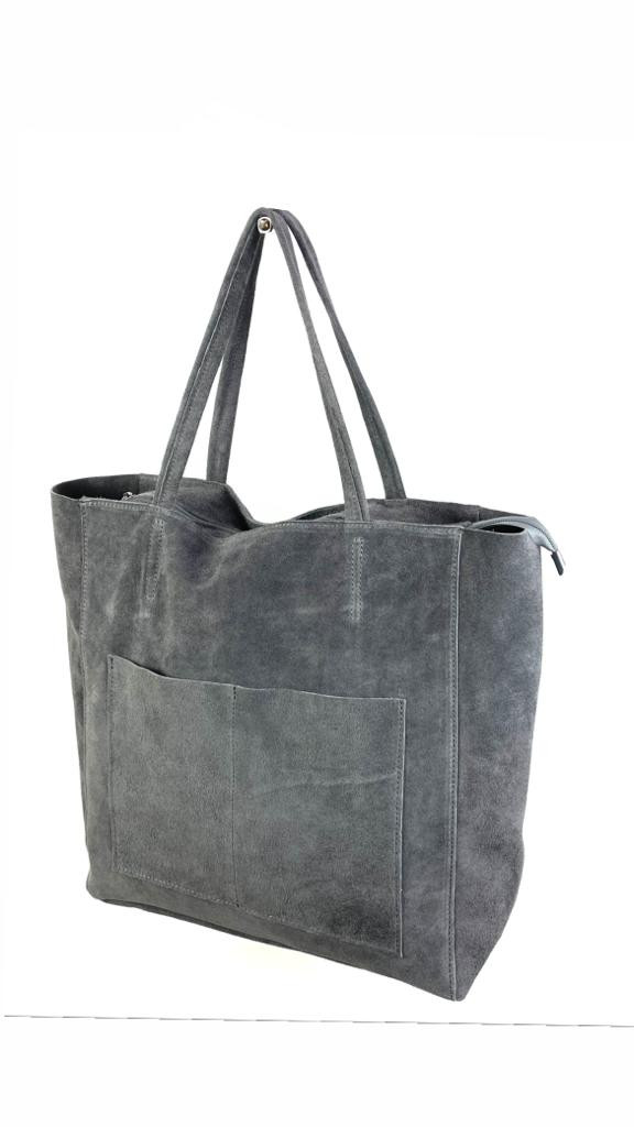 Bolso de piel con bolsillos exteriores - Imagen 5