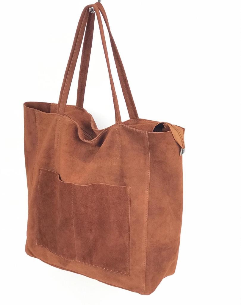 Bolso de piel con bolsillos exteriores - Imagen 4