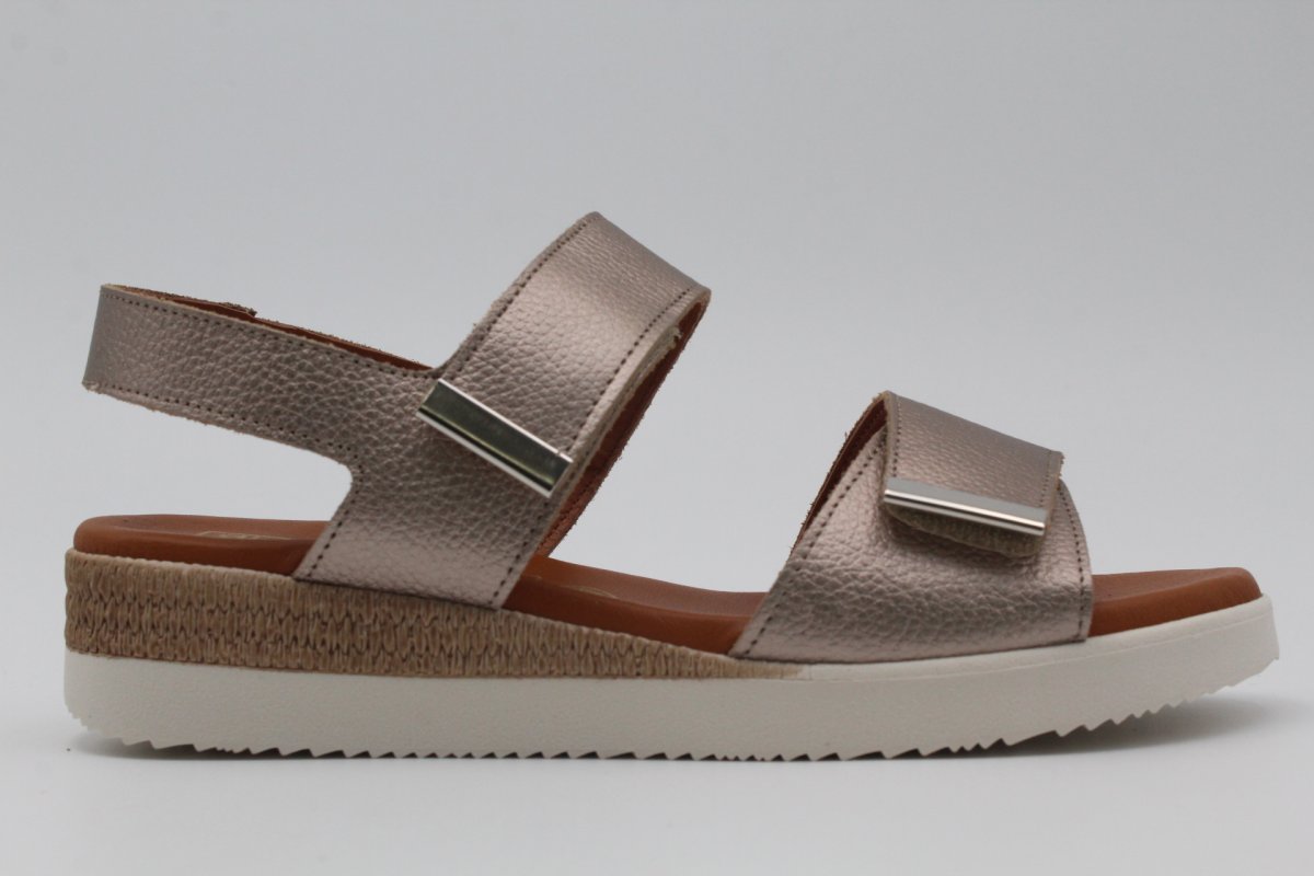 Sandalia Nacional toda en piel y planta de Gel con velcro, ¡Top Ventas! ref4873 - Imagen 4