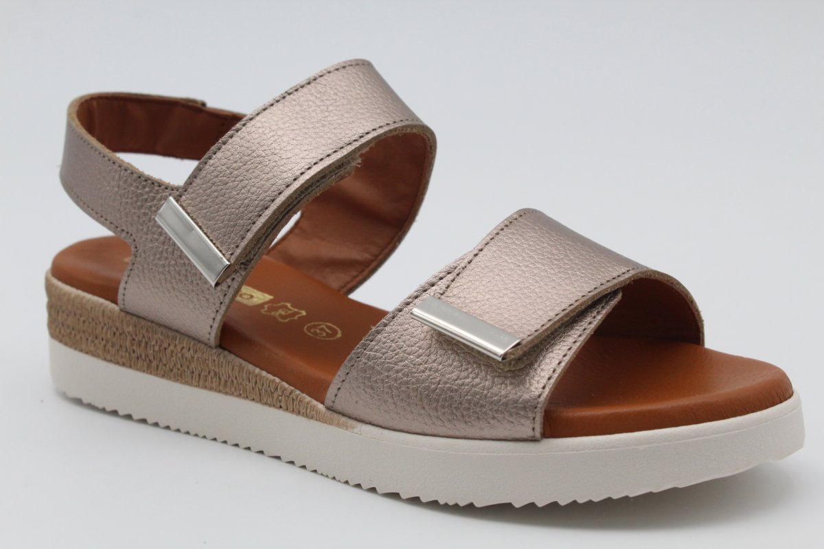 Sandalia Nacional toda en piel y planta de Gel con velcro, ¡Top Ventas! ref4873 - Imagen 3