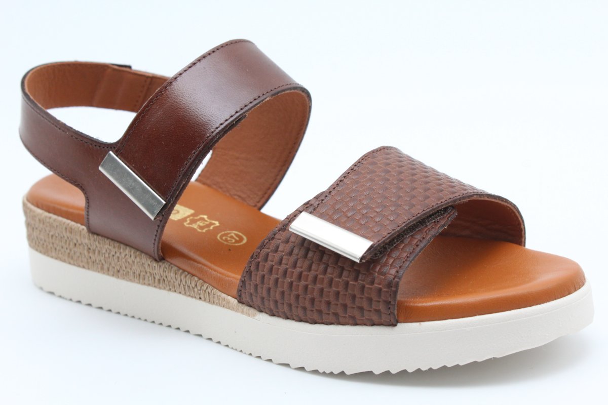 Sandalia Nacional toda en piel y planta de Gel con velcro, ¡Top Ventas! ref4873 - Imagen 5