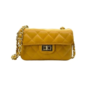 Bolso de Piel auténtico Acolchado para Mujer con Solapa
