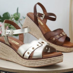Sandalia Nacional toda en piel con planta de Gel y piso ultraligth,ref5016